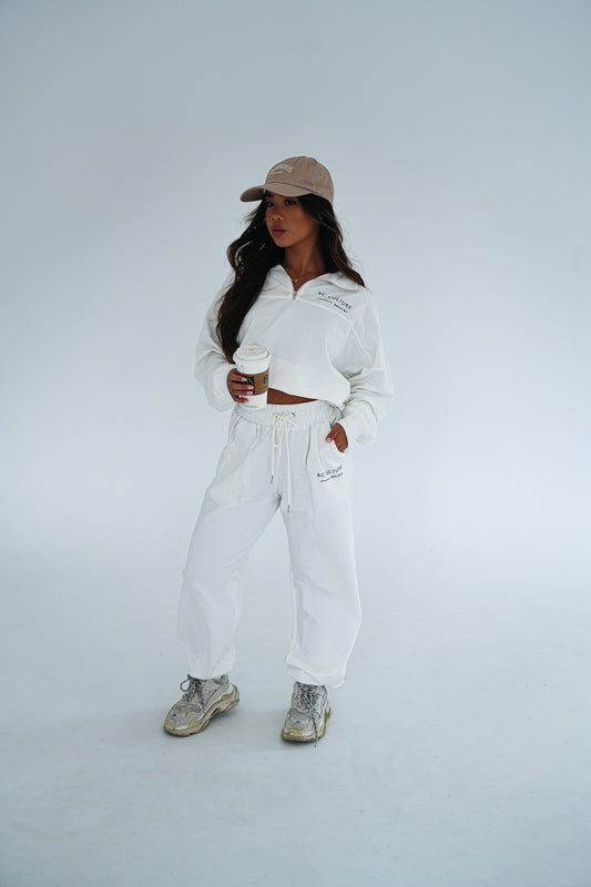 Angeleno Half Zip Adjustable Jumper White