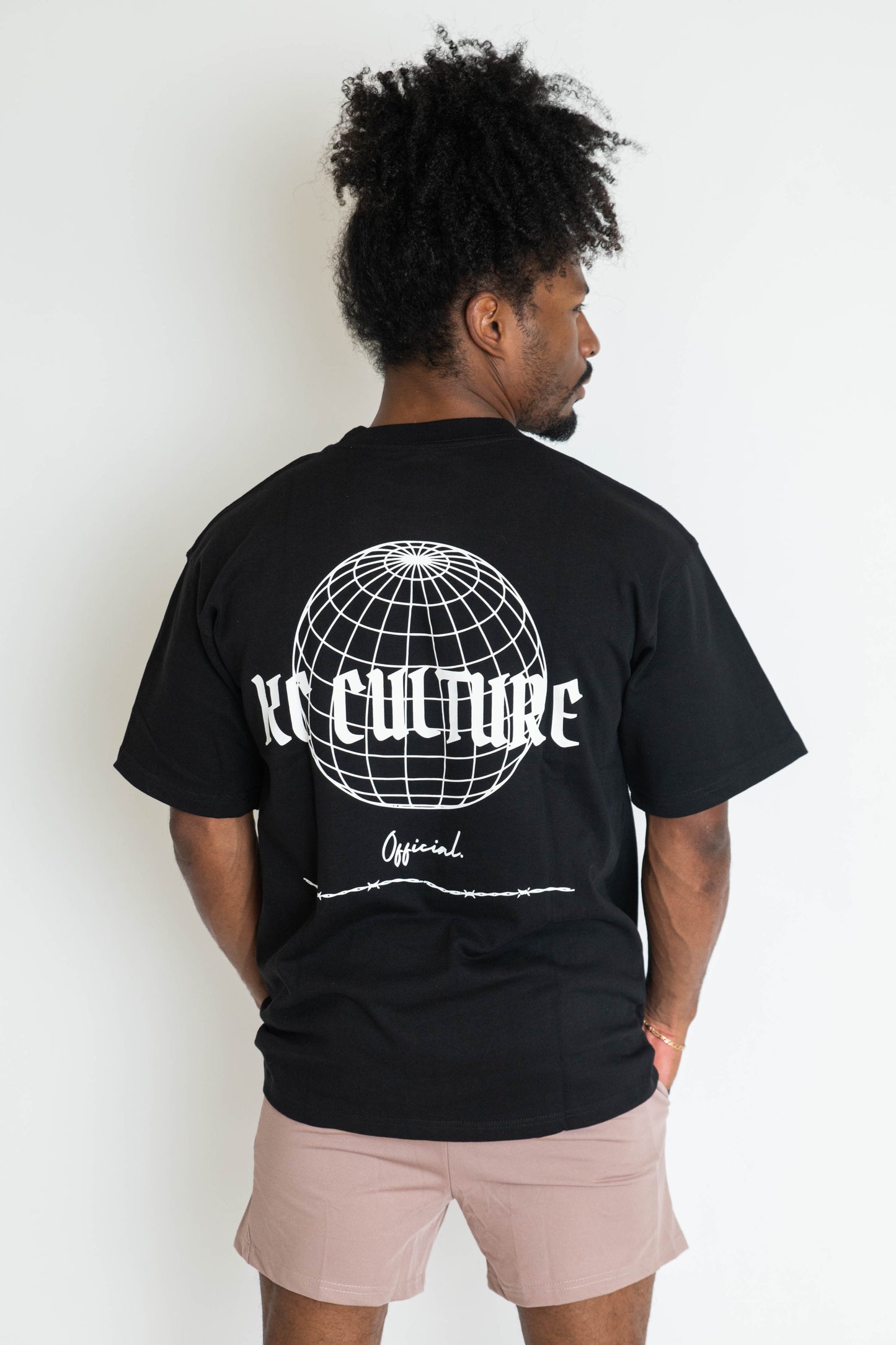 Mens Global Oversized Tee - Black