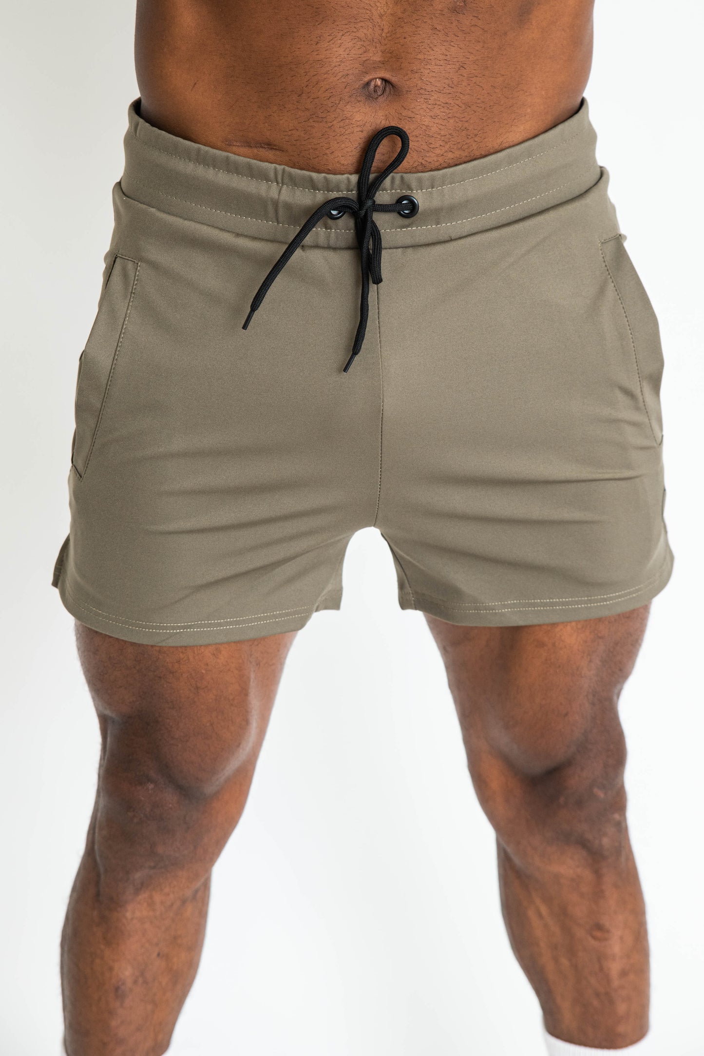 Mens Training Shorts - Khaki