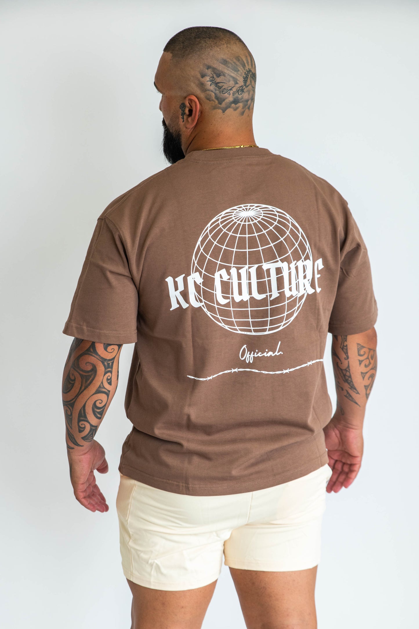 Mens Global Oversized Tee - Brown