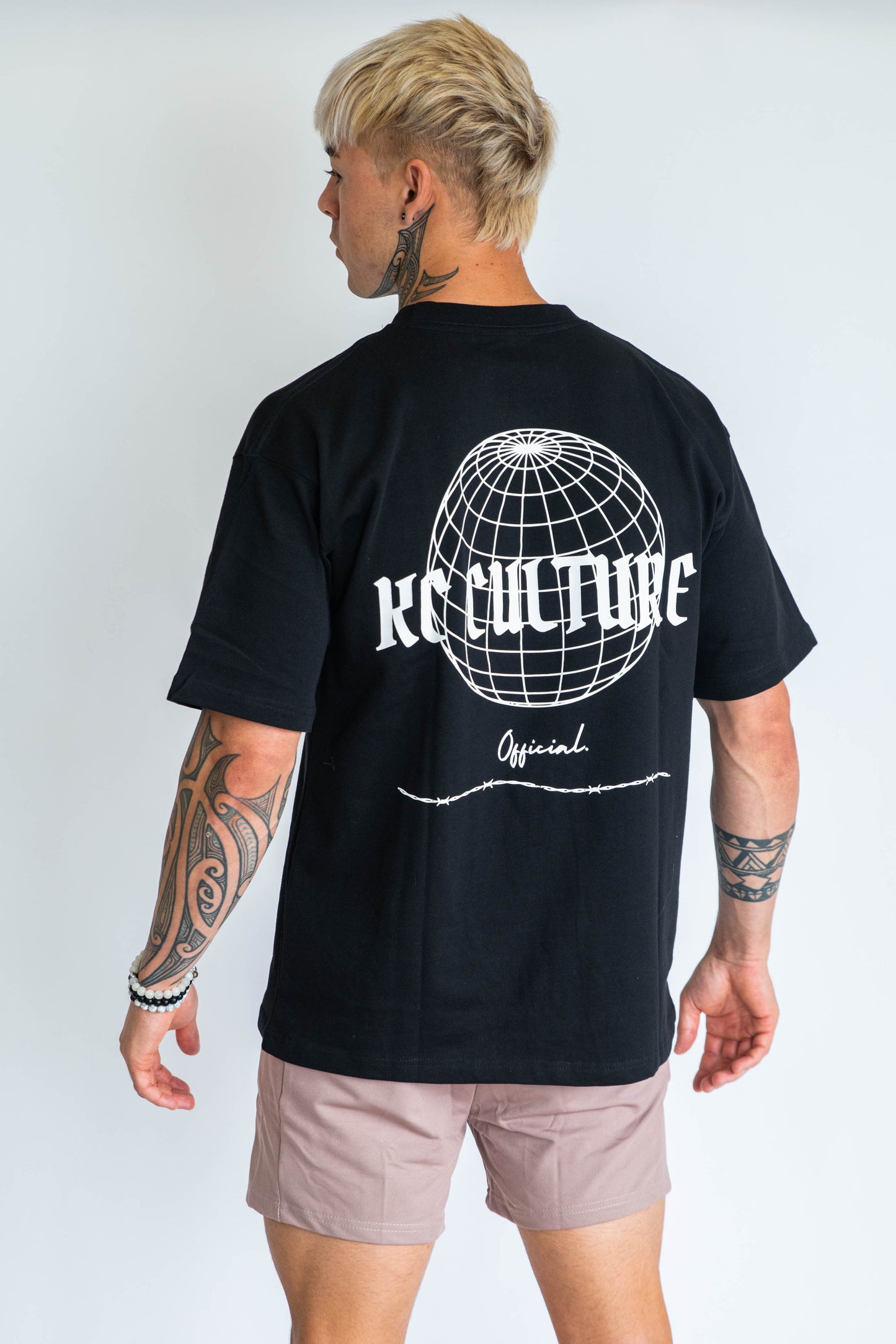 Mens Global Oversized Tee - Black