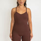 Endurance Mid Length Body Suit - Pecan Brown