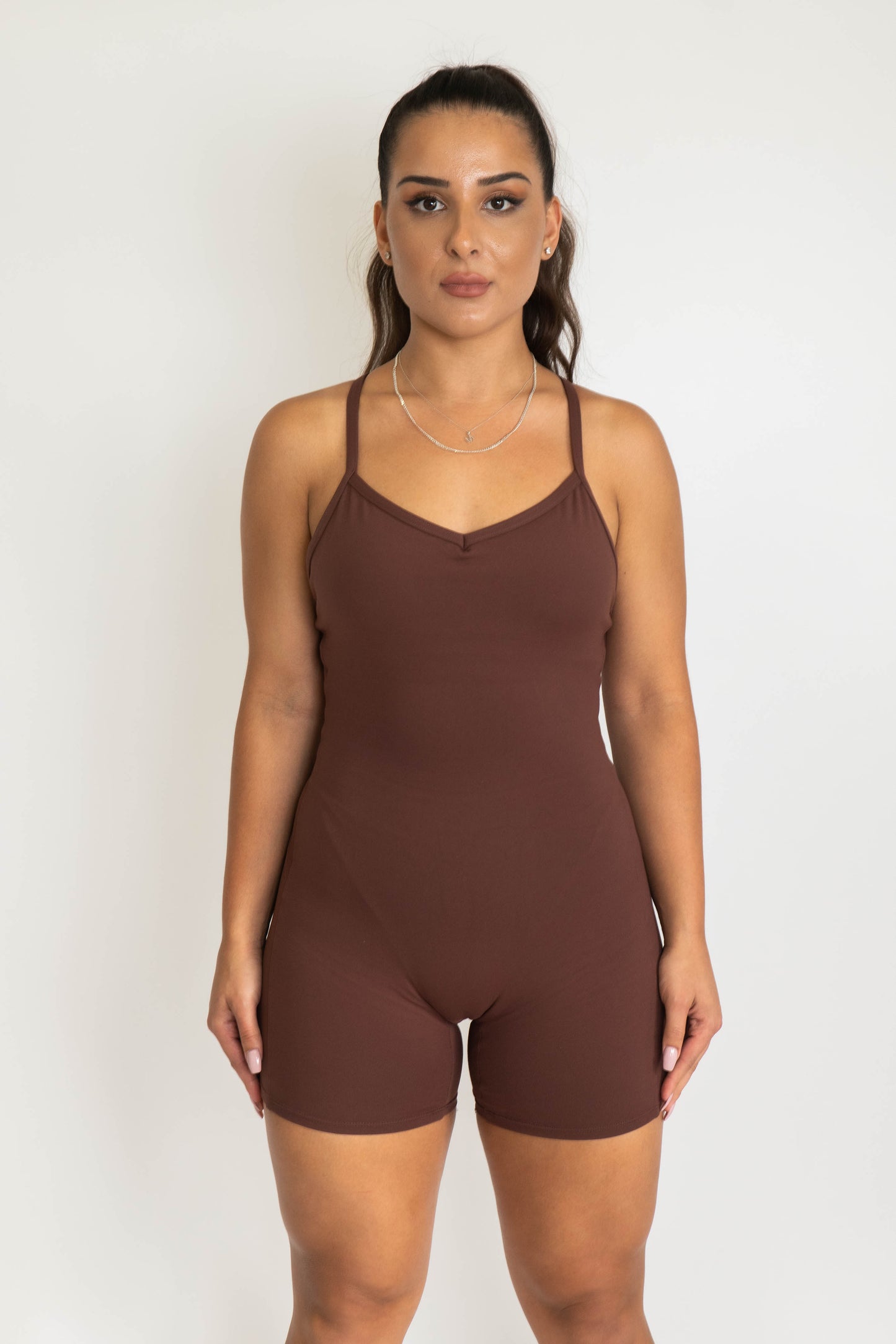 Endurance Mid Length Body Suit - Pecan Brown