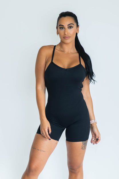 Endurance Mid Length Body Suit - Black