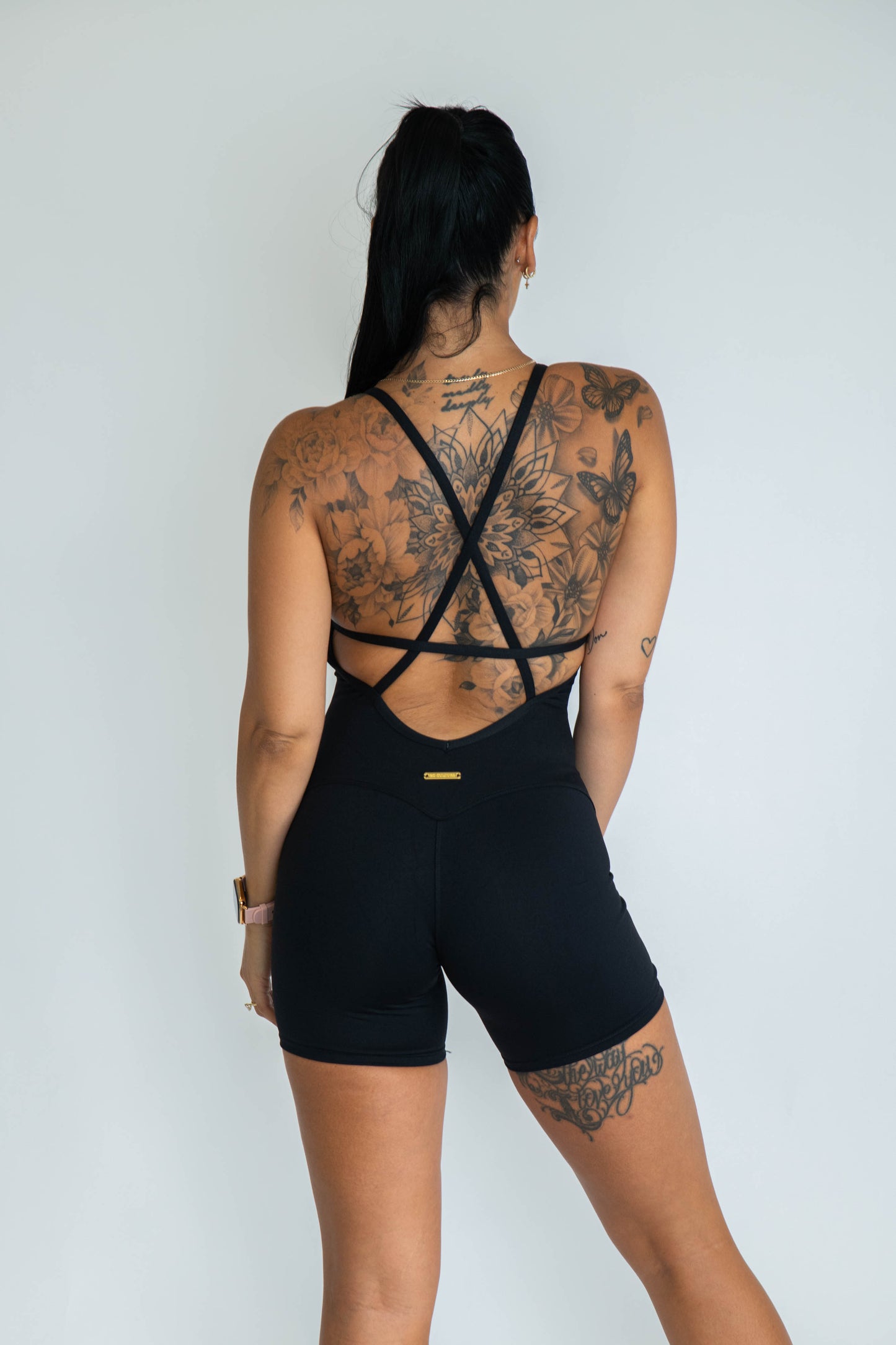 Endurance Mid Length Body Suit - Black