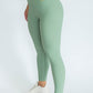 Lush Ribbed Ankle Leggings - Sage Green