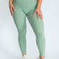 Lush Ribbed Ankle Leggings - Sage Green