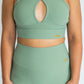 KCC Lush Ribbed Sports Bra - Sage Green