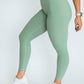 Lush Ribbed Ankle Leggings - Sage Green