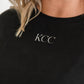 KCC Crop Tees - Black / White Logo