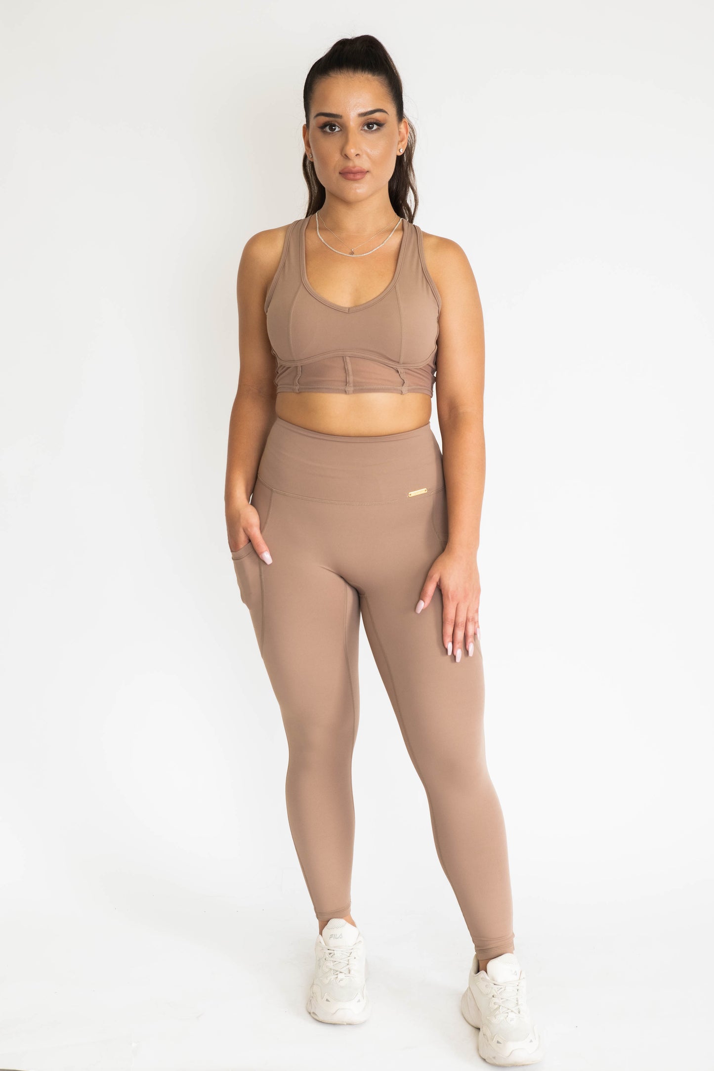 KCC Chic Full Length Leggings - Mocha