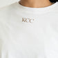 KCC Crop Tees - White / Mocha Logo