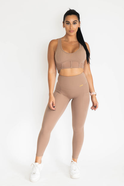 KCC Chic Full Length Leggings - Mocha