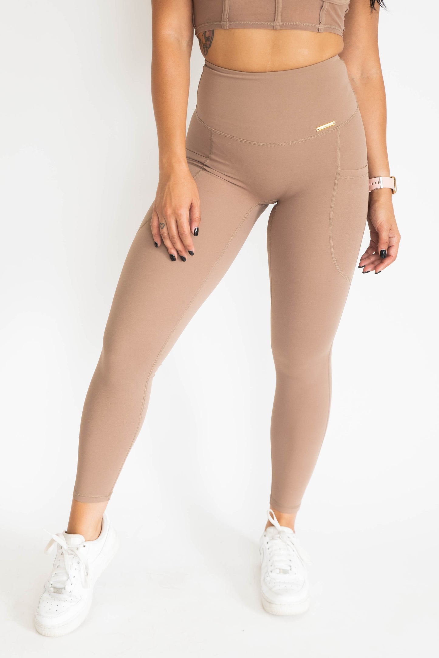 KCC Chic Full Length Leggings - Mocha