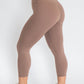 7/8 Non-Scrunch Leggings - Chocolate Brown