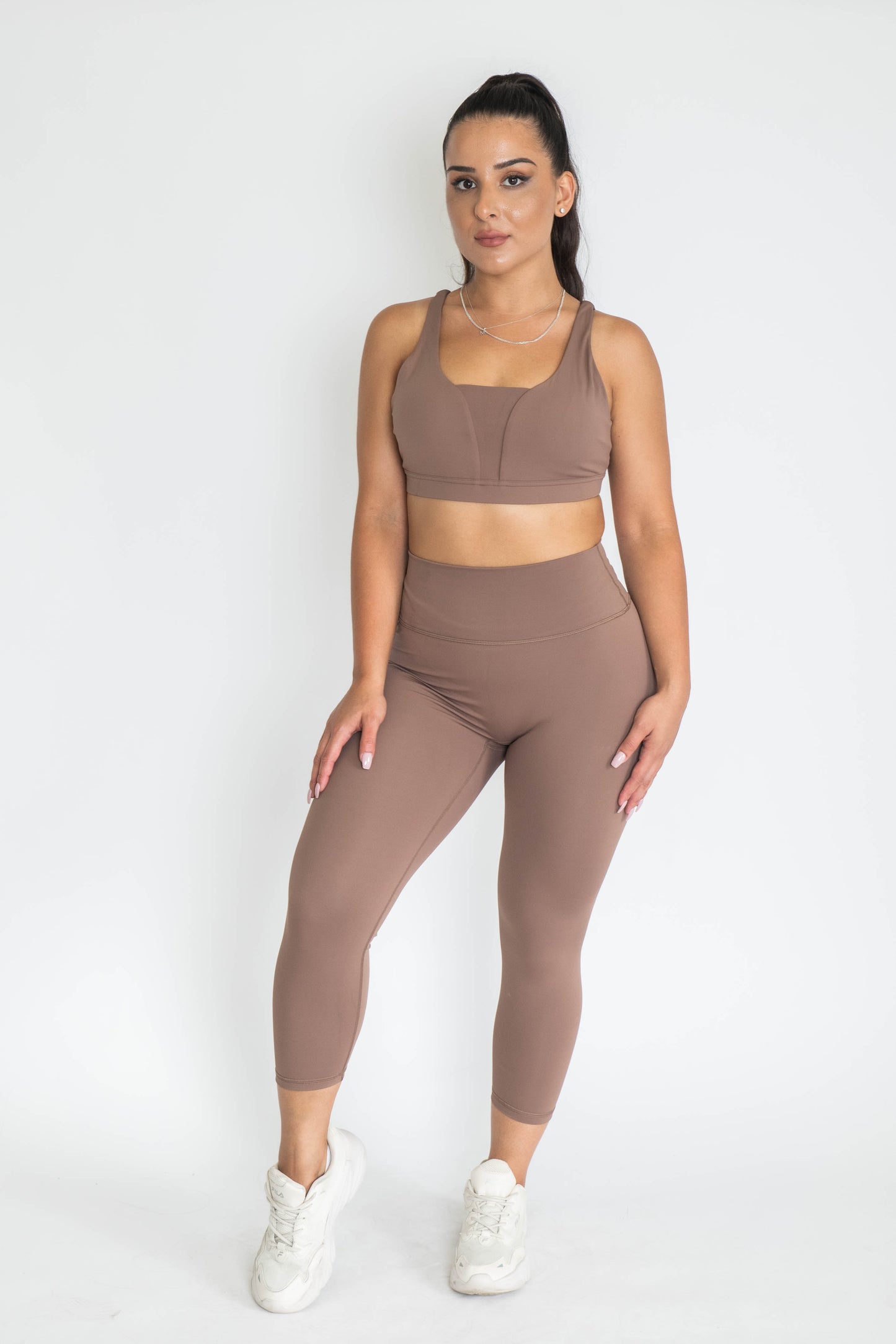 7/8 Non-Scrunch Leggings - Chocolate Brown