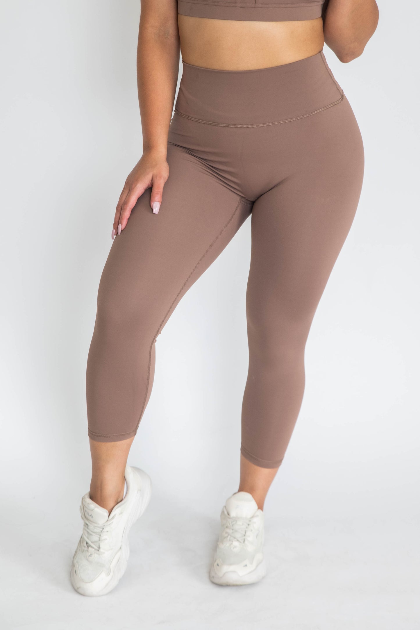 7/8 Non-Scrunch Leggings - Chocolate Brown