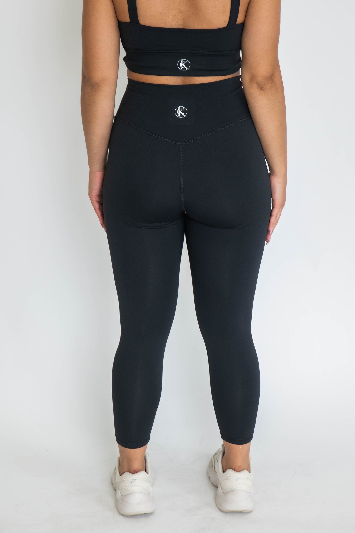 Ankle Length Non-Scrunch Leggings - Black