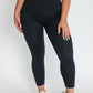 Ankle Length Scrunch Leggings - Black