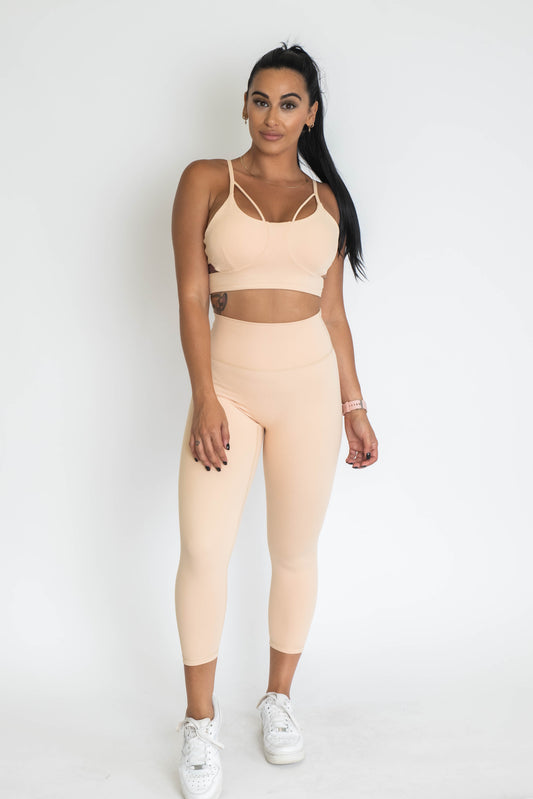 7/8 Scrunch Leggings - Sand