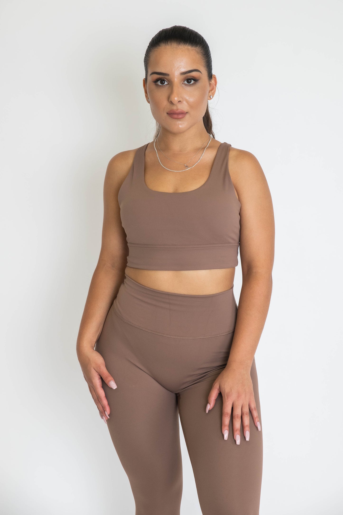 Koa Modern Sports Bra - Chocolate Brown