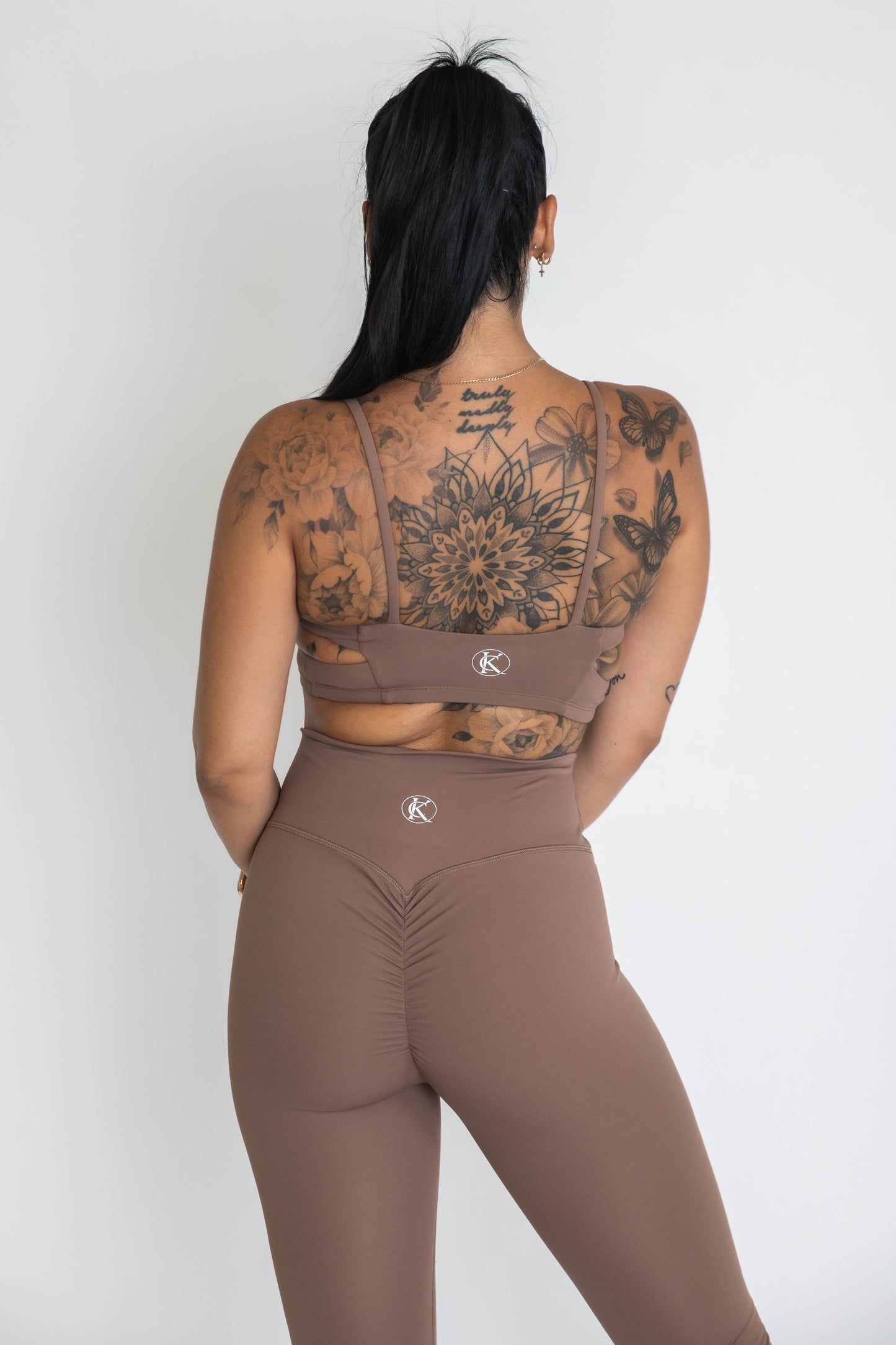 7/8 Scrunch Leggings - Chocolate Brown