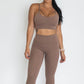 7/8 Scrunch Leggings - Chocolate Brown