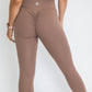 7/8 Scrunch Leggings - Chocolate Brown