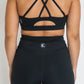 Mila High Neck Sports Bra - Black