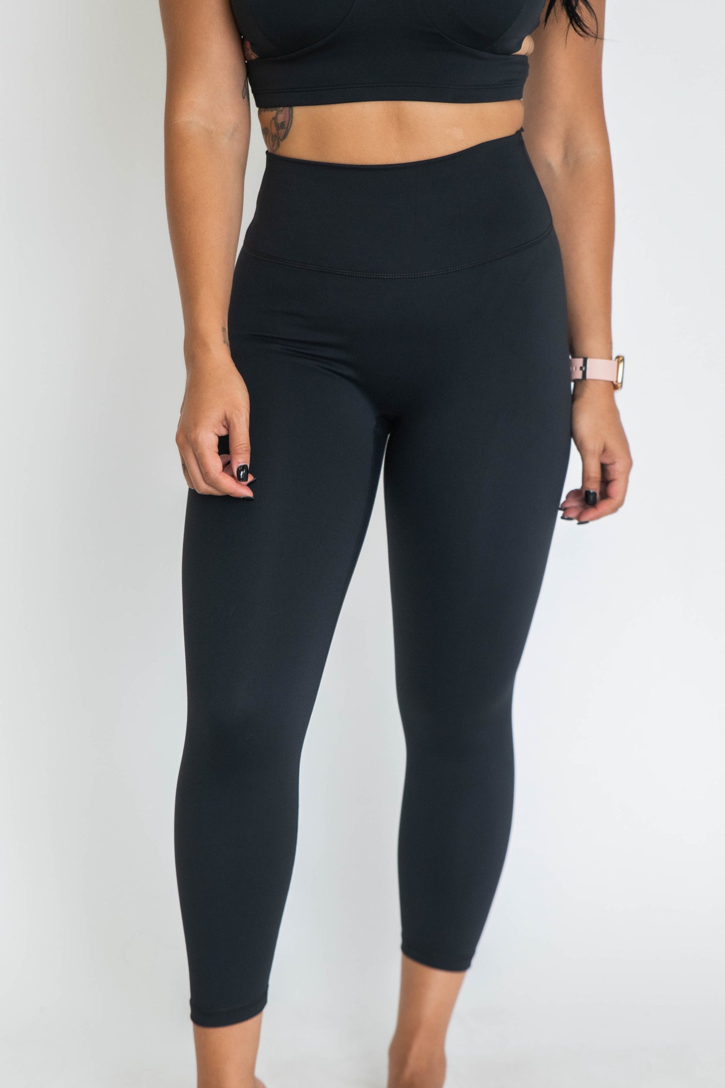 7/8 Scrunch Leggings - Black