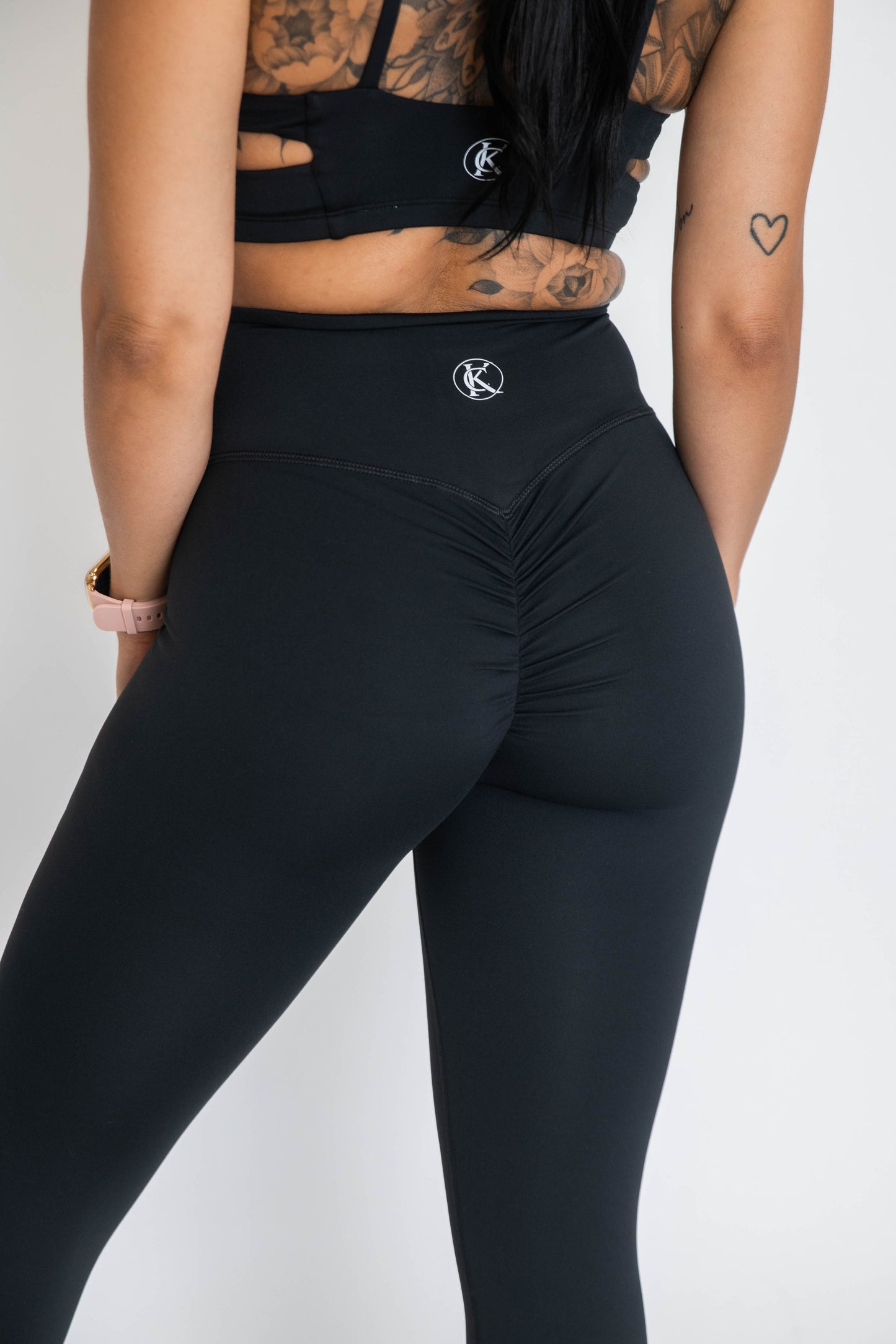 7/8 Scrunch Leggings - Black