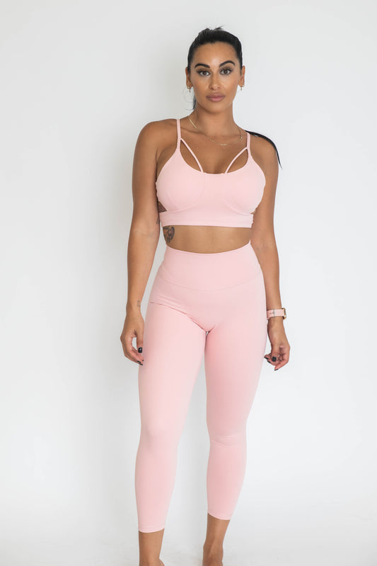 7/8 Scrunch Leggings - Pink