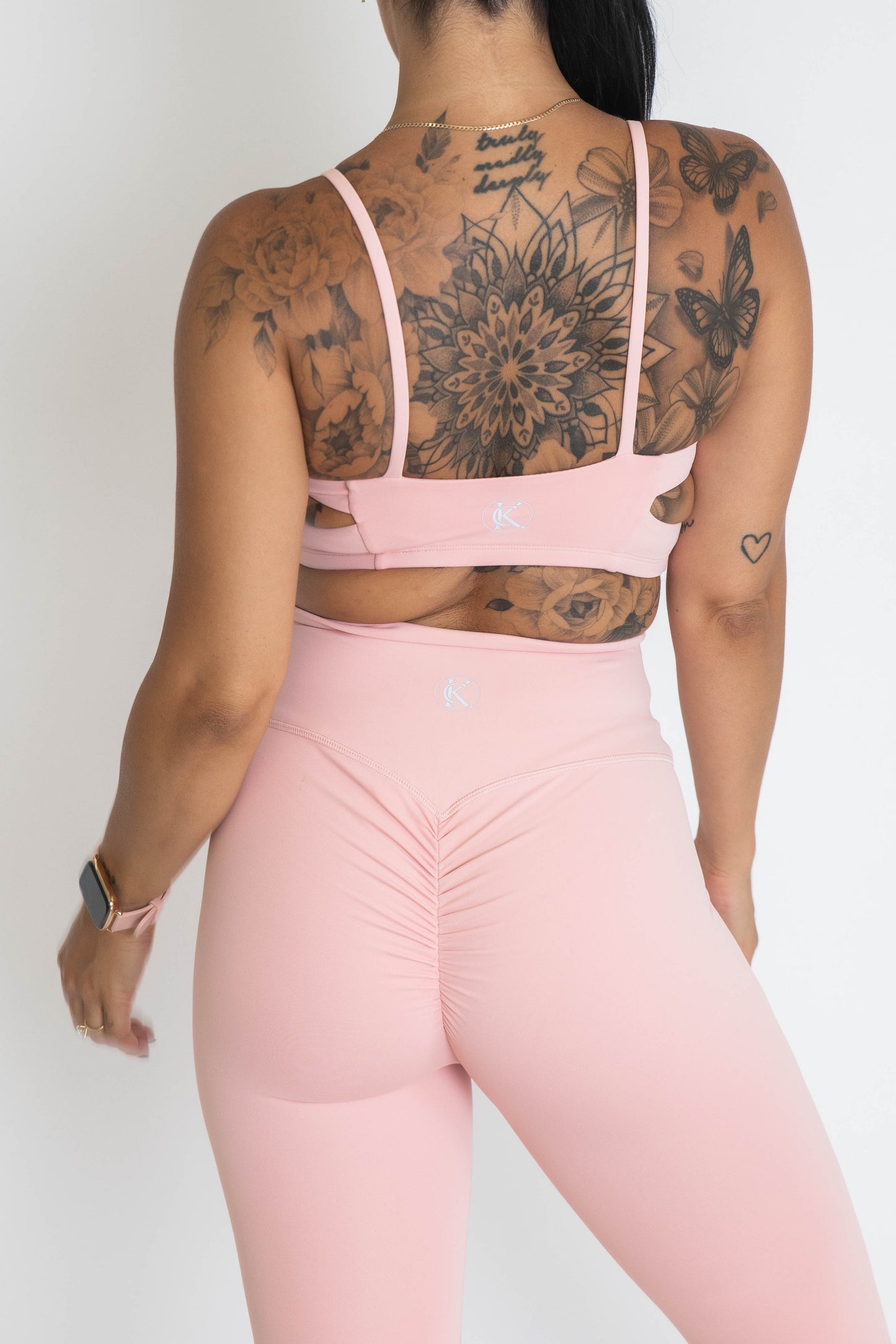 Classic 3/4 Scrunch Leggings - Pink