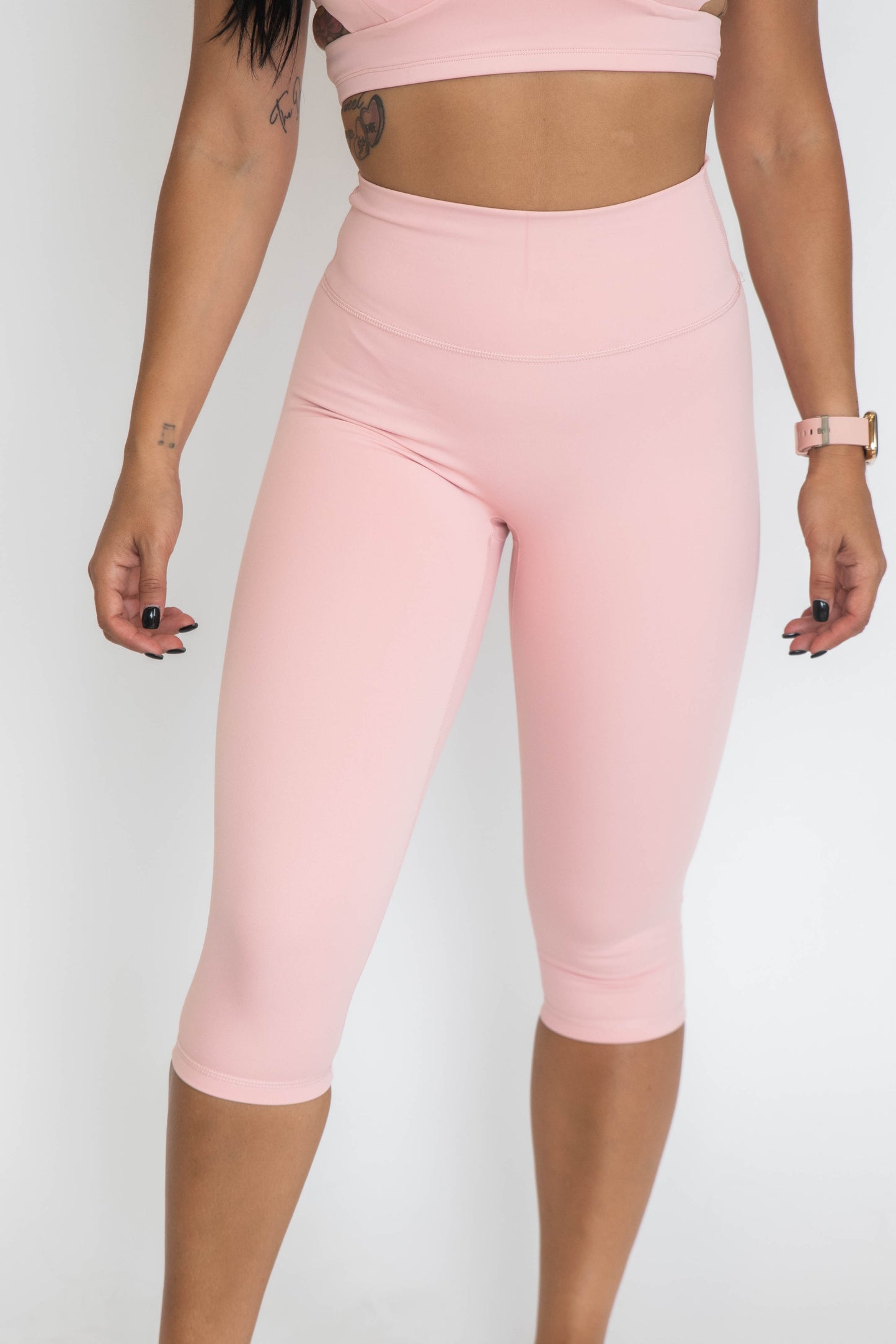 Classic 3/4 Scrunch Leggings - Pink