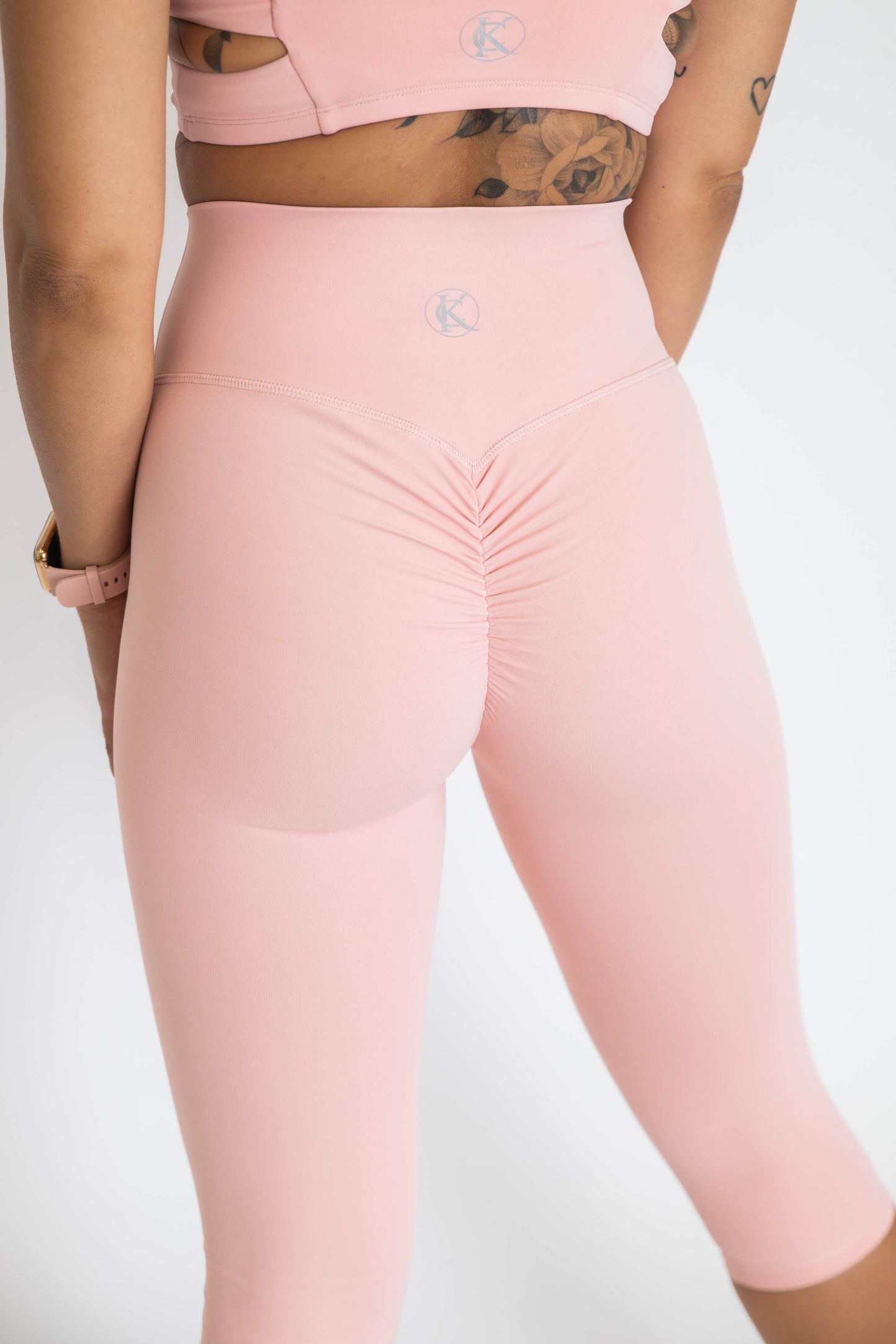 Classic 3/4 Scrunch Leggings - Pink