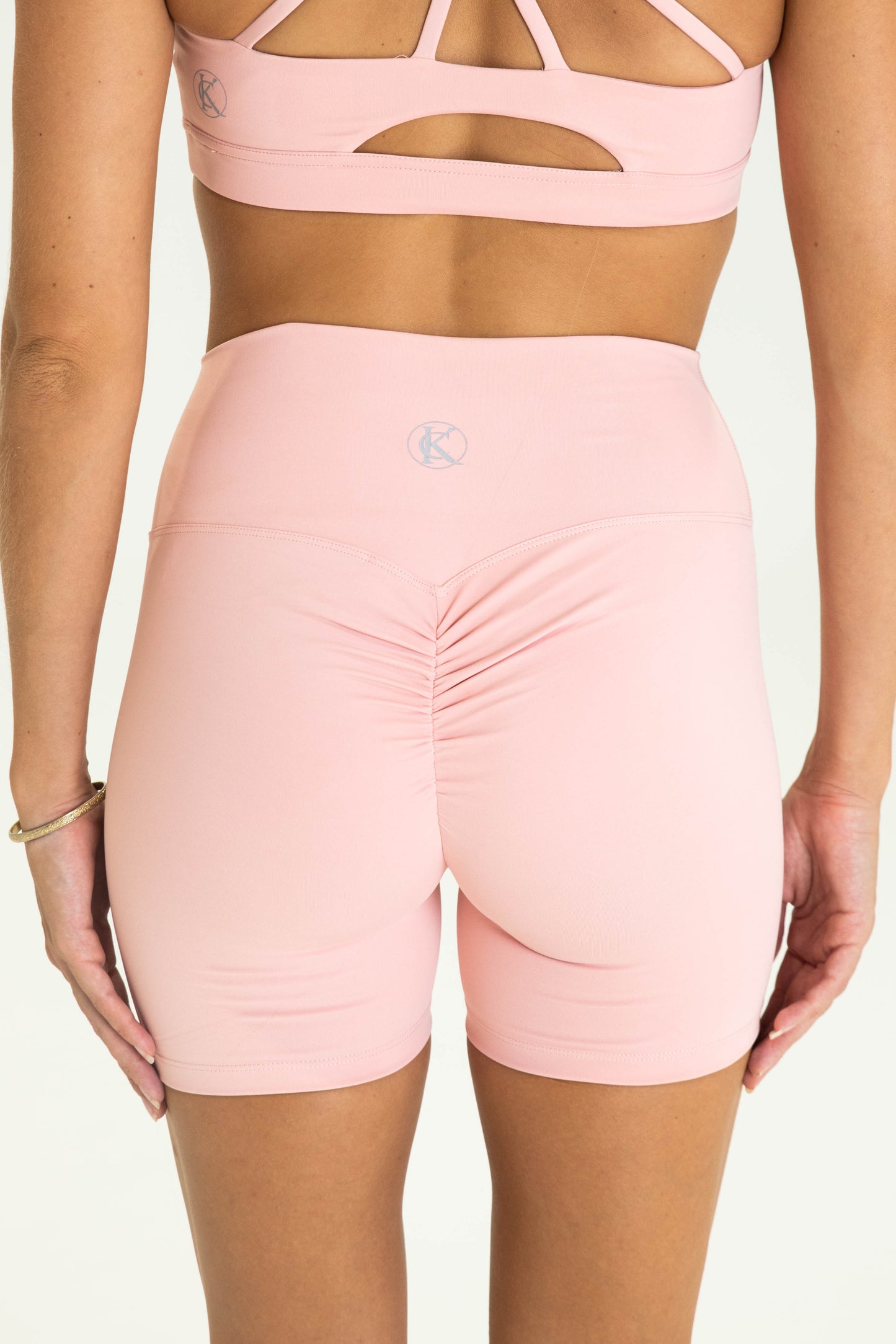 Classic Scrunch Mid-Length Leggings - Pink