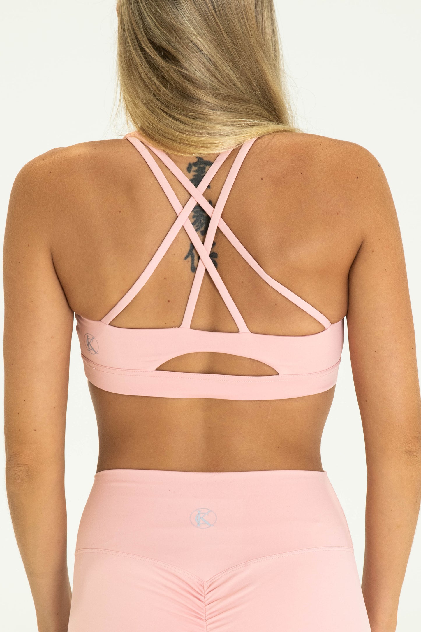 Mila High Neck Sports Bra - Pink