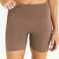 Classic Non-Scrunch Mid-Length Leggings - Chocolate Brown