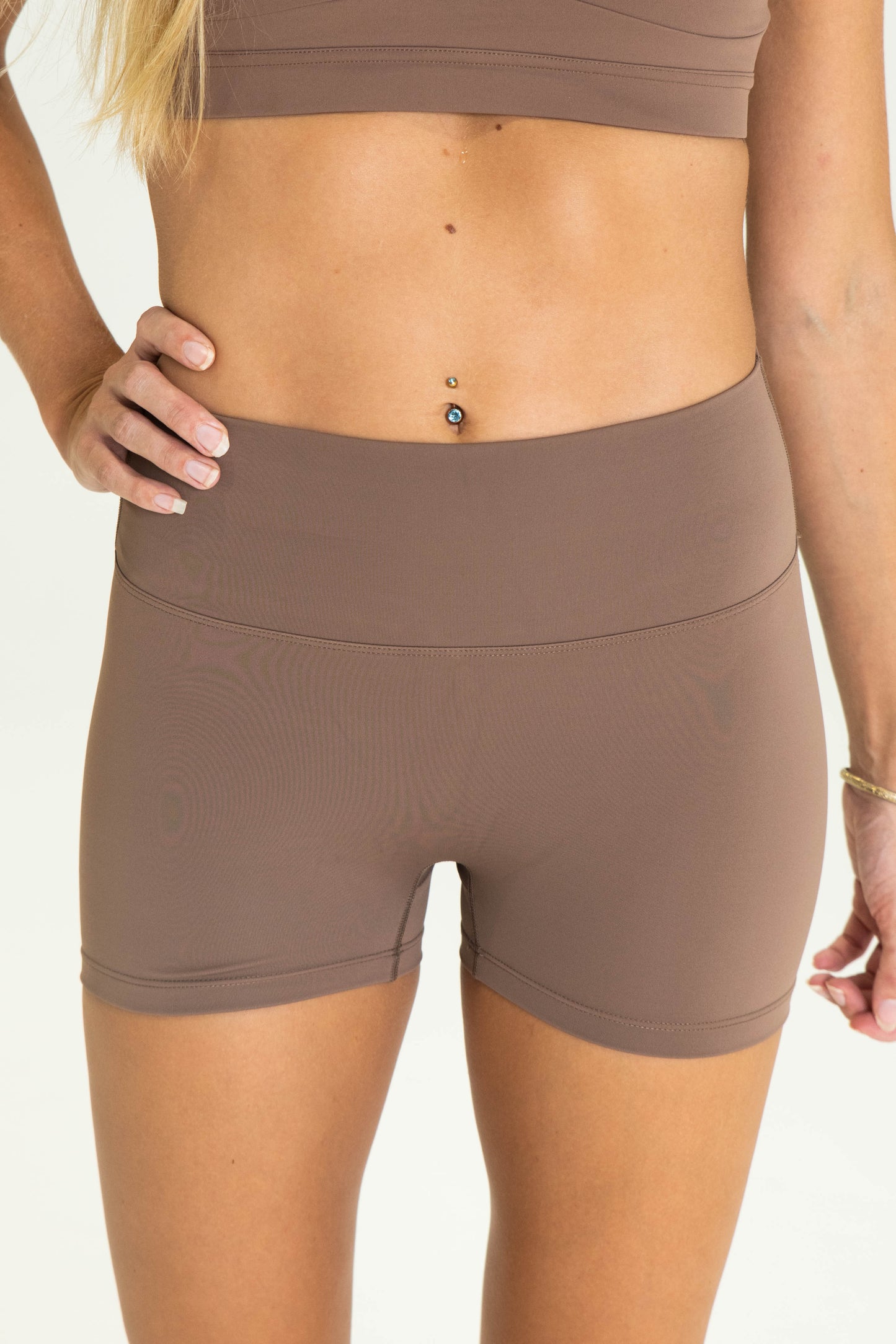 Classic Non-Scrunch Booty Shorts - Chocolate Brown