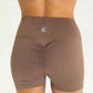 Classic Scrunch Booty Shorts - Chocolate Brown