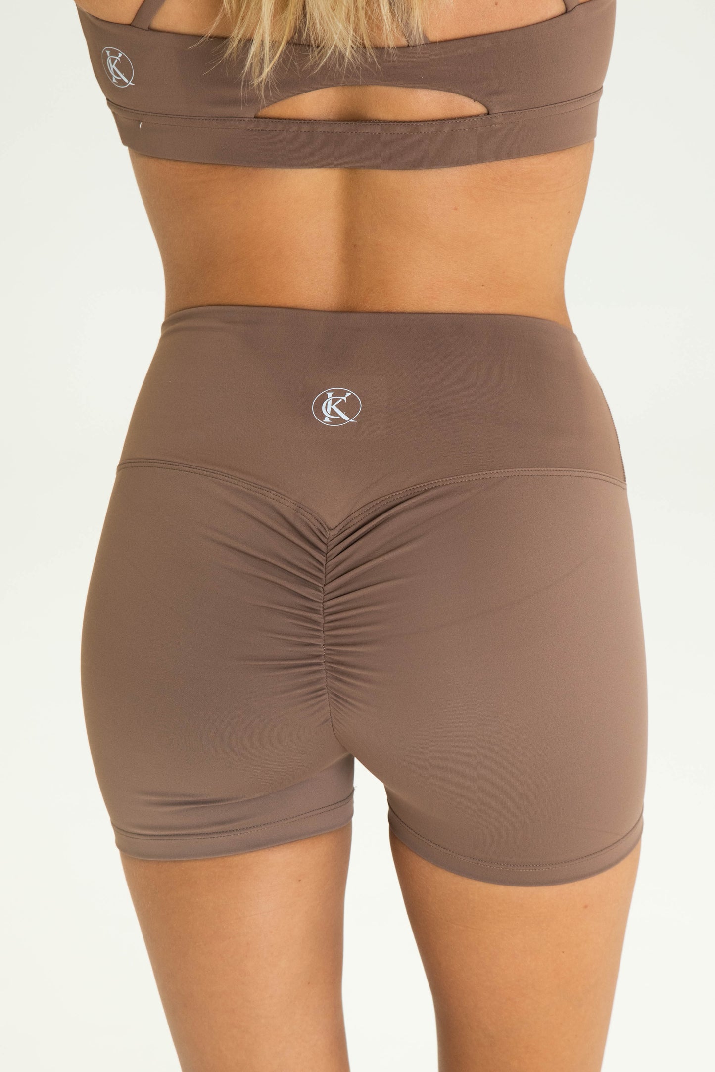 Classic Scrunch Booty Shorts - Chocolate Brown